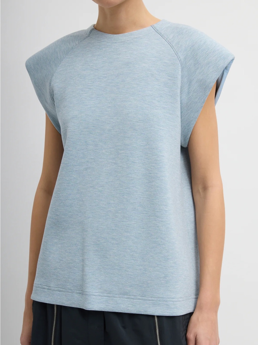 Tibi Bonded Viscose Sculpted Sleeveless Top
